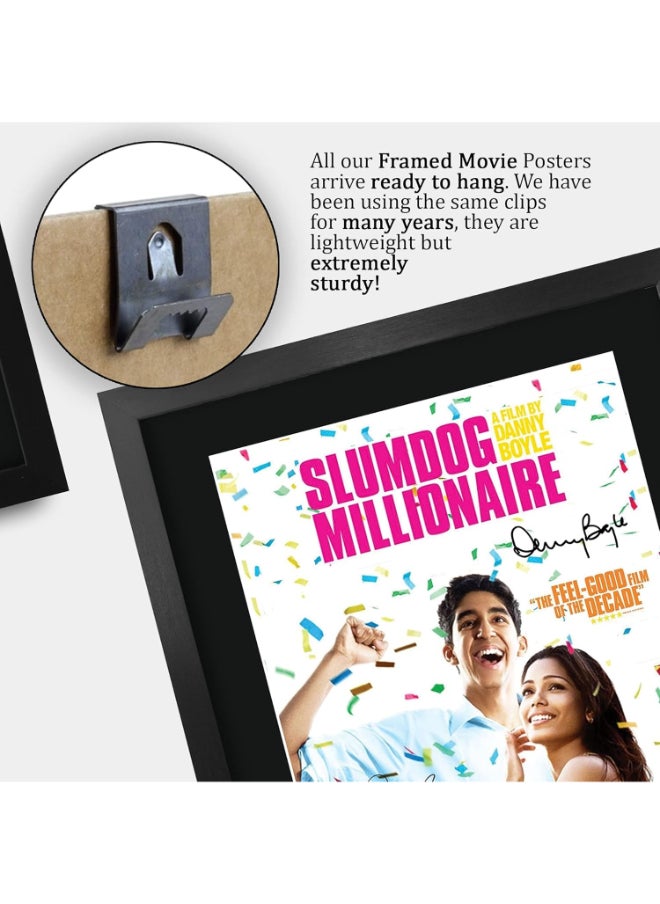 HWC Trading HWC Trading Slumbdog Millionaire Movie Poster Dev Patel 16 x 12 inch Framed Gifts Printed Poster Signed Autograph Picture for Movie Memorabilia Fans - 16" x 12" Framed  - Image 5