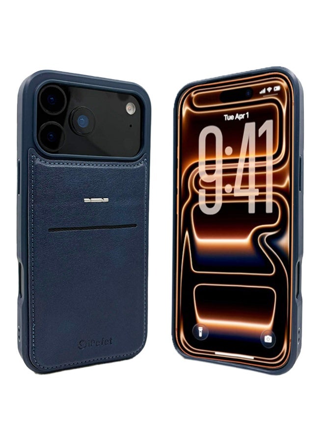 Ipefet Luxury MagSafe PU Leather Case for iPhone 17 Pro Max: Slim Fit Shockproof Cover with Lychee Texture, Full Wrapped Anti-Drop Protection & Seamless Wireless Charging Compatible Magnetic Design - Image 1