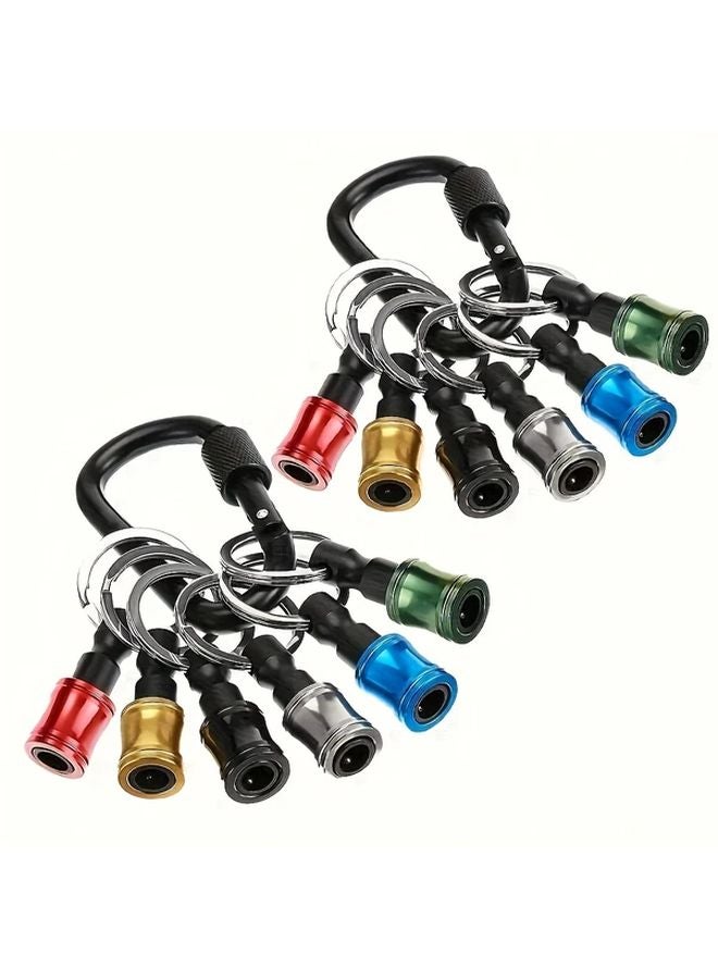 12 قطعة حامل مثقاب بنصل سداسي 1/4 مع قفل ذاتي ومنظم تأثير مع مشبك - Image 1