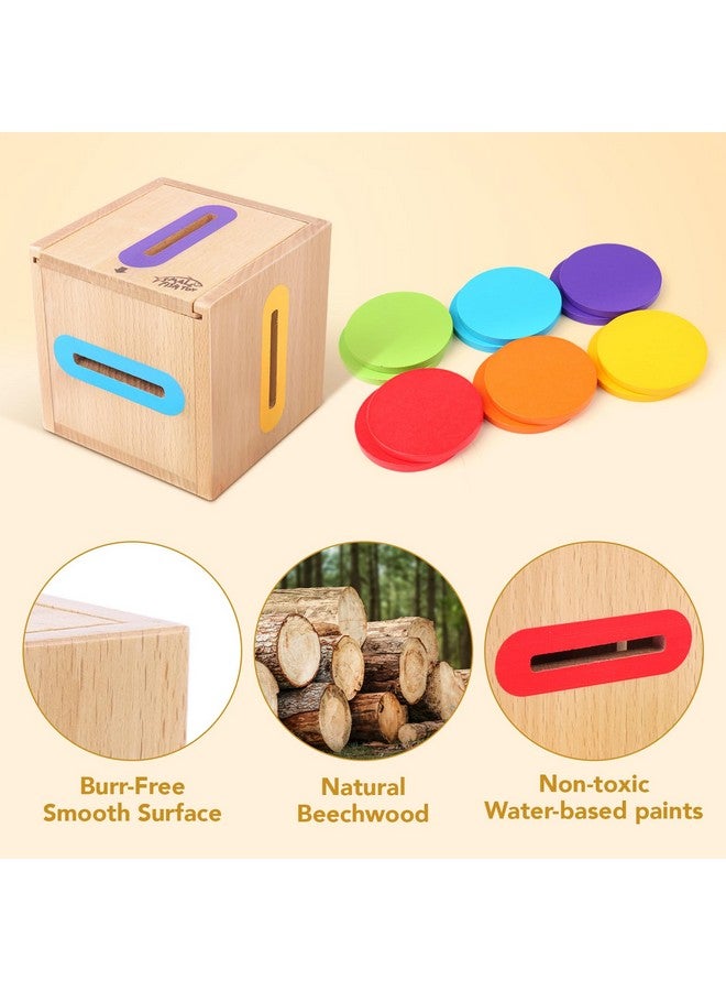 SMALL FISH Montessori Toys for 1 2 3 Year Old: Fine Motor Skills Toys Wooden Color Sorting Sensory Toy for 1-3 Year Old, Object Permanence Wooden Learning Matching Game Travel for Baby Boys Girls Easter Gifts - Image 5