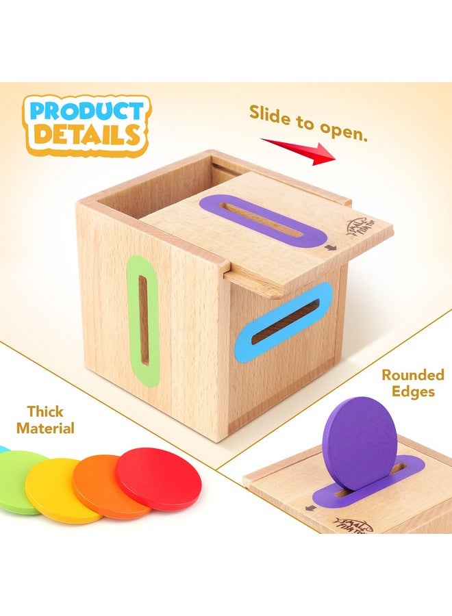 SMALL FISH Montessori Toys for 1 2 3 Year Old: Fine Motor Skills Toys Wooden Color Sorting Sensory Toy for 1-3 Year Old, Object Permanence Wooden Learning Matching Game Travel for Baby Boys Girls Easter Gifts - Image 4