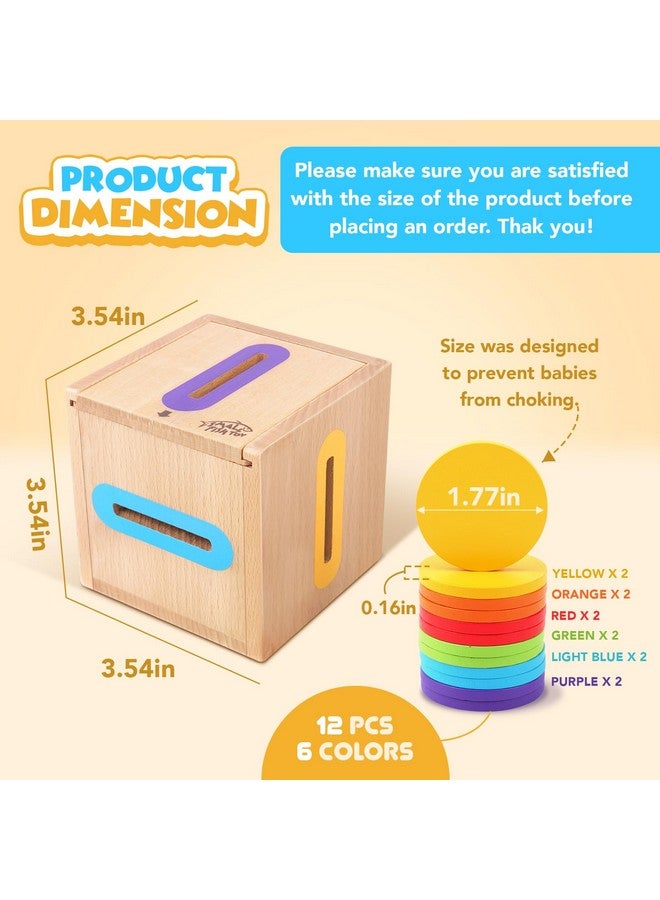 SMALL FISH Montessori Toys for 1 2 3 Year Old: Fine Motor Skills Toys Wooden Color Sorting Sensory Toy for 1-3 Year Old, Object Permanence Wooden Learning Matching Game Travel for Baby Boys Girls Easter Gifts - Image 2