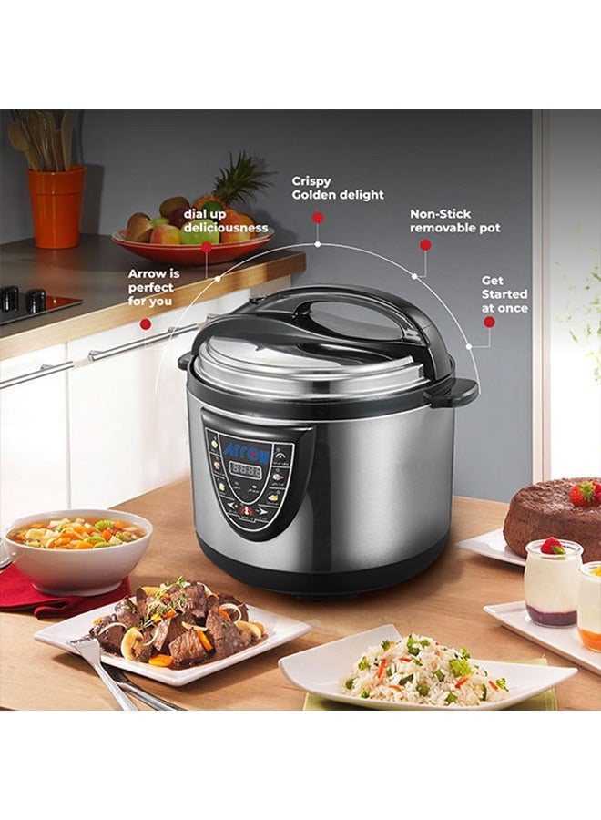 Arrow Pressure cooker - 10L - 1600W - Silver - RO 10SEC - Image 4