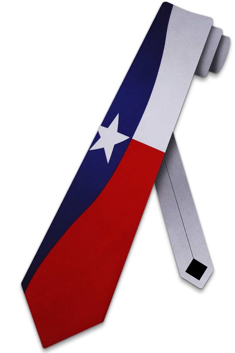 Three Rooker Texas Flag Neck Tie Necktie - Image 5