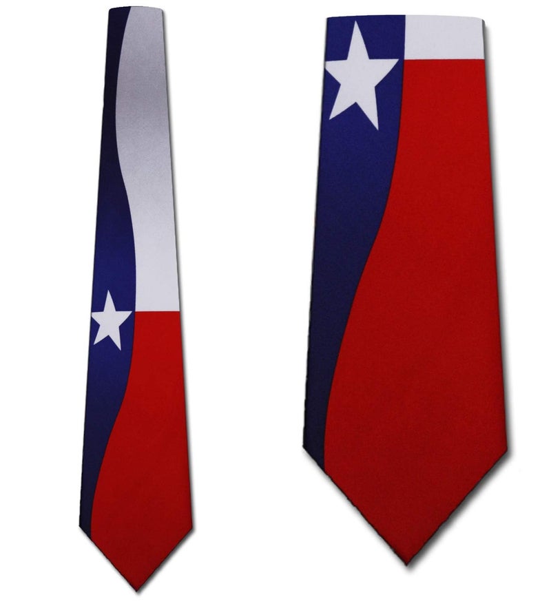 Three Rooker Texas Flag Neck Tie Necktie - Image 2