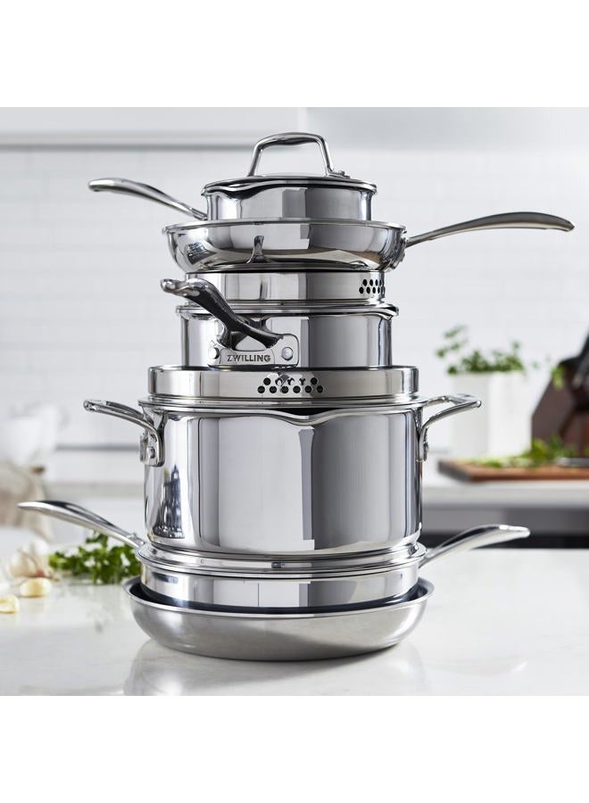Zwilling طقم أواني الطهي غير اللاصقة من الفولاذ المقاوم للصدأ سيراميك 10 قطع من كلاد CFX - Image 3