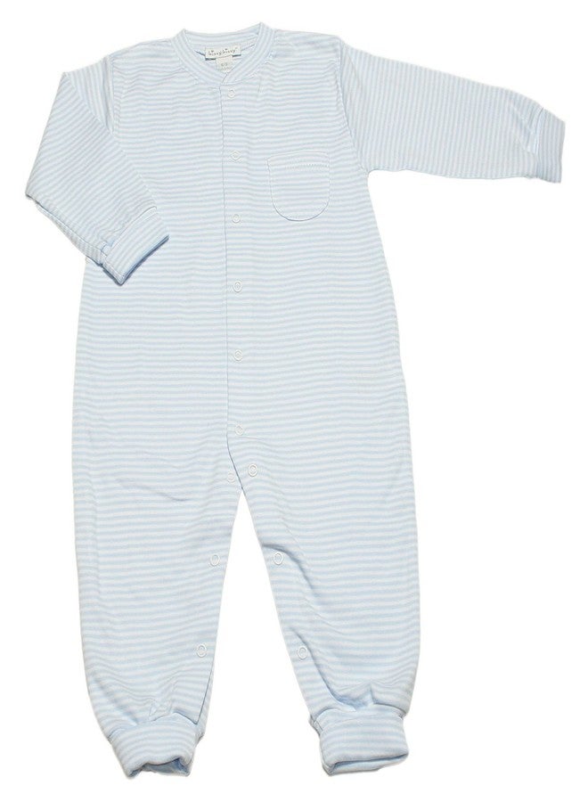 Kissy Kissy Baby Stripes Striped Playsuit-White with Blue-18-24 Months
