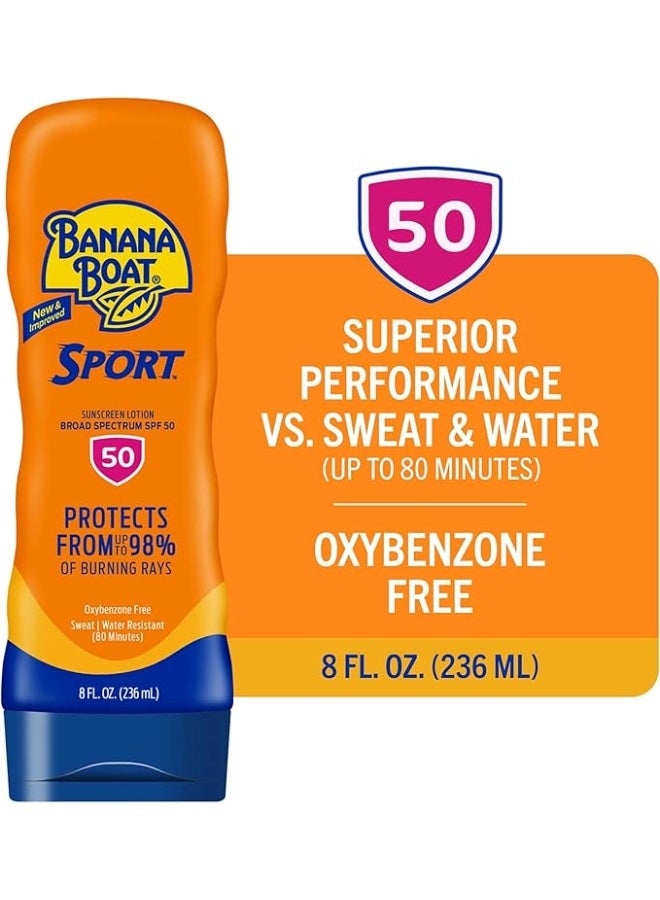 Banana Boat, Sport™, Sunscreen Lotion, SPF 50+, 8 fl oz (236 ml) - Image 3