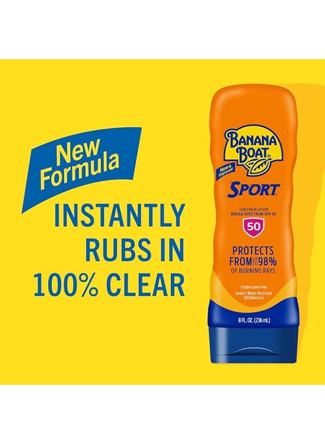 Banana Boat, Sport™, Sunscreen Lotion, SPF 50+, 8 fl oz (236 ml) - Image 2