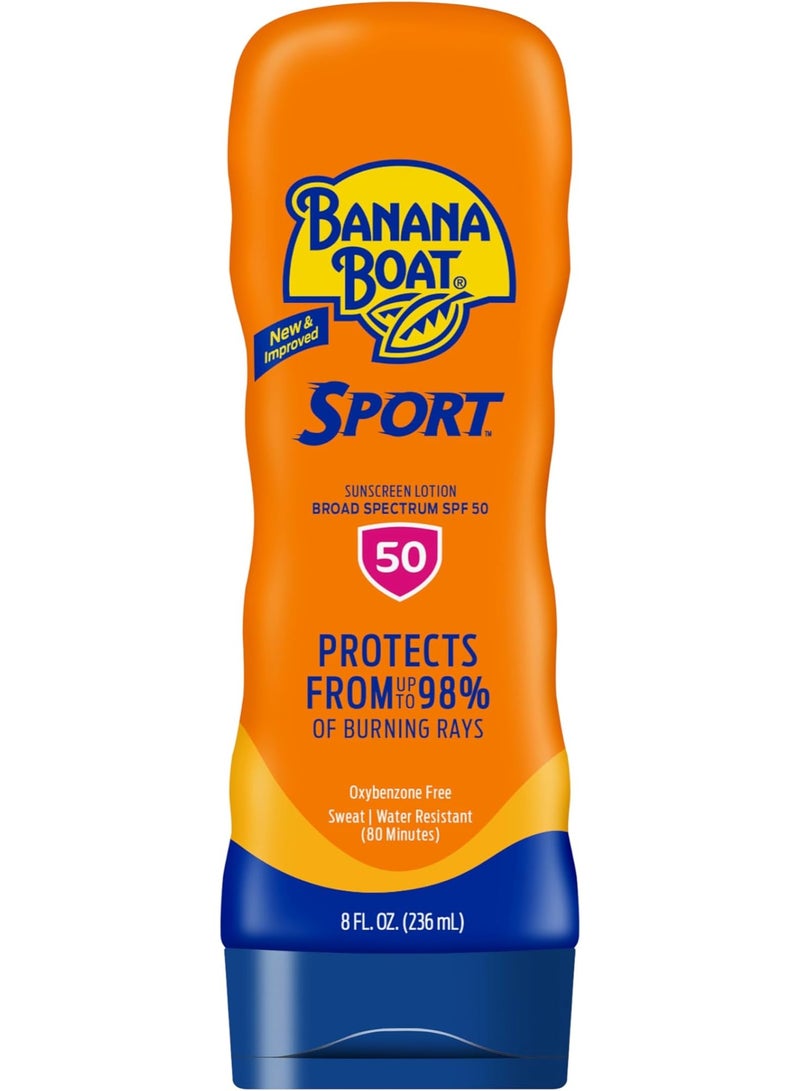 Banana Boat, Sport™, Sunscreen Lotion, SPF 50+, 8 fl oz (236 ml) - Image 1
