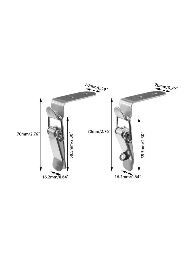 Generic Stainless Steel 90 Degree Buckle Hook Lock for Doors and Windows, Safety Angle Latch Set of 4  - Image 3