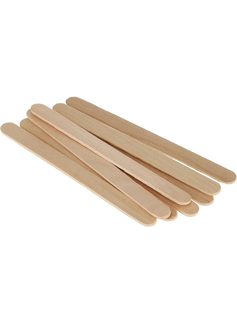 مجموعة من 50 قطعة من عصي لتشكيل المثلجات والمصاصات والكيك بطول 15 سم، بنية من الخشب الطبيعي للاطفال لممارسة الفنون والاعمال الحرفية اليدوية - Image 3