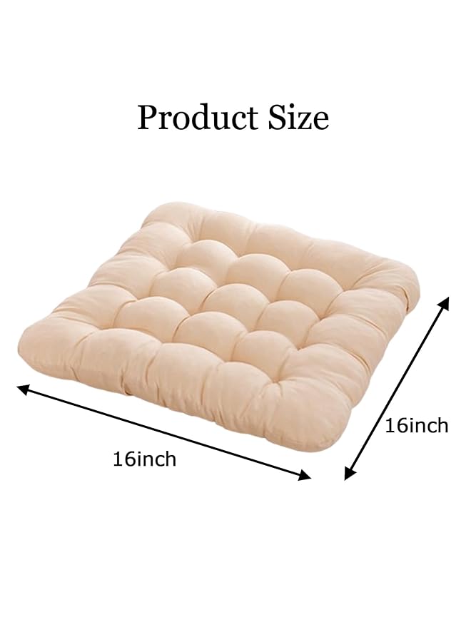 erorex Floor Pillow Chair Cushion Square Meditation Pillow For Seating On Floor Solid Thicken Tufted Seat Cushion Pouf Dacron Tatami Floor Cushion For Yoga Living Room Balcony Office Outdoor - Image 5