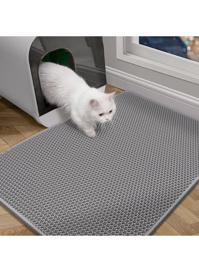 HelloJoy ojoy Cat Litter Mat With Splash-proof And Carry-out Prevention, Double-layer Filter, Leak-proof, Washable, Cat Supplies - Jumbo - Image 3