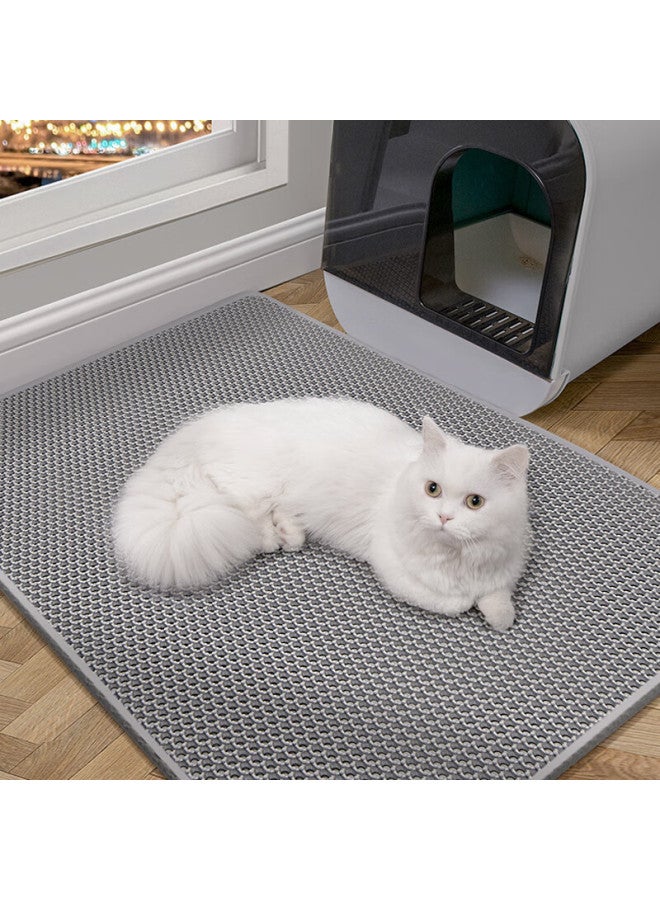 HelloJoy ojoy Cat Litter Mat With Splash-proof And Carry-out Prevention, Double-layer Filter, Leak-proof, Washable, Cat Supplies - Jumbo - Image 2