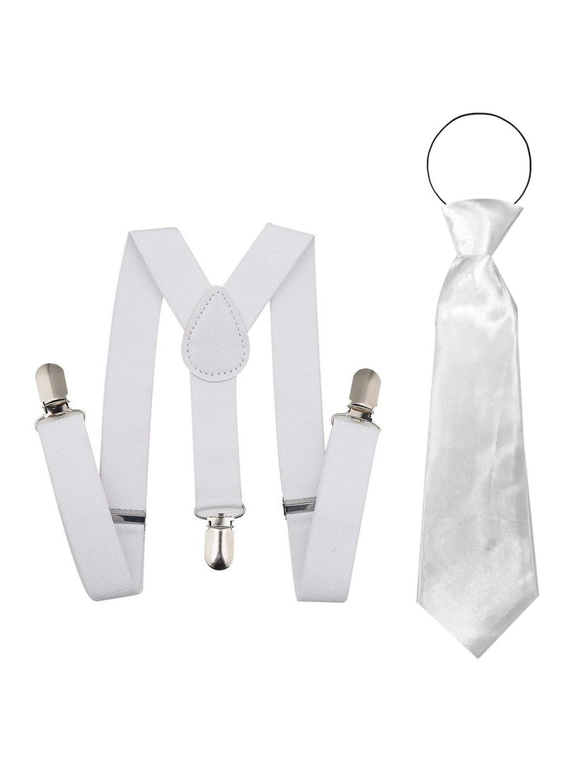 Adjustable Kids Y Suspender Bowtie Necktie Sets for 6 Months to 13 Year Old Boys & Girls  - Image 1