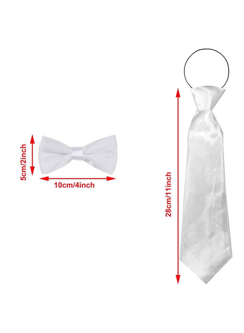 Adjustable Kids Y Suspender Bowtie Necktie Sets for 6 Months to 13 Year Old Boys & Girls  - Image 2