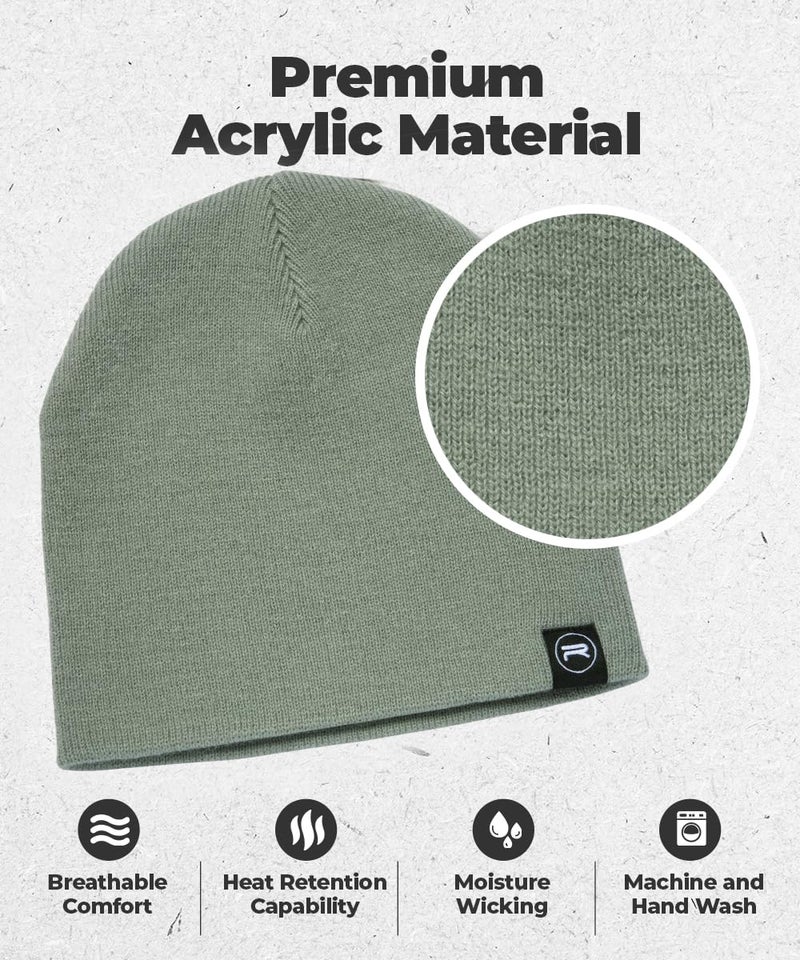 Revony Original Beanie Cap - Soft Knit Beanie Hat - Warm and Durable (Sea Green) - Image 2