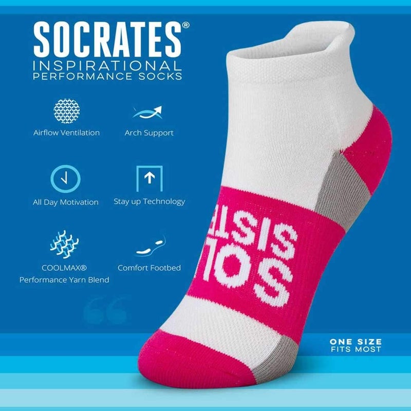 Gone For a Run Inspirational Ankle Socks for Women - Affirmation - Fun Running Socks - Runners Gifts & Motivation - Image 3