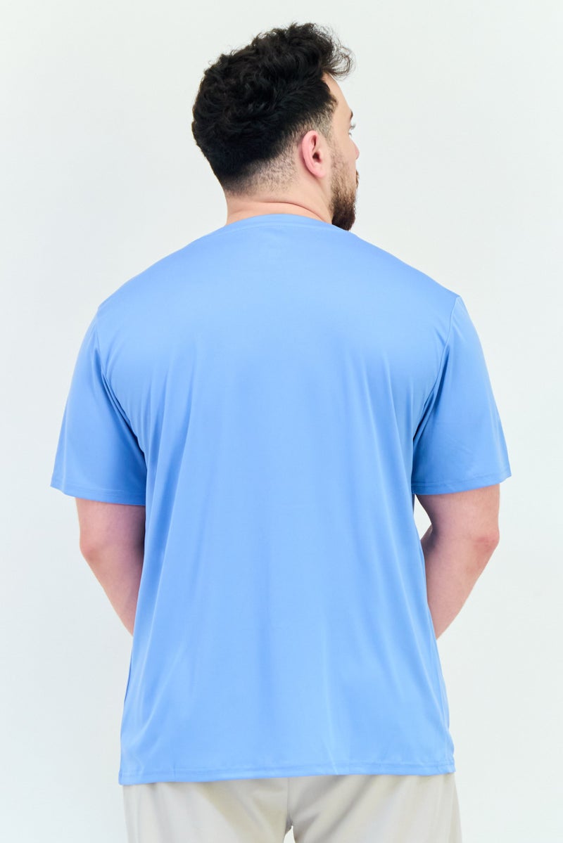 RBX تي شيرت رياضي للرجال بأكمام قصيرة، لون أزرق جذاب - Image 3