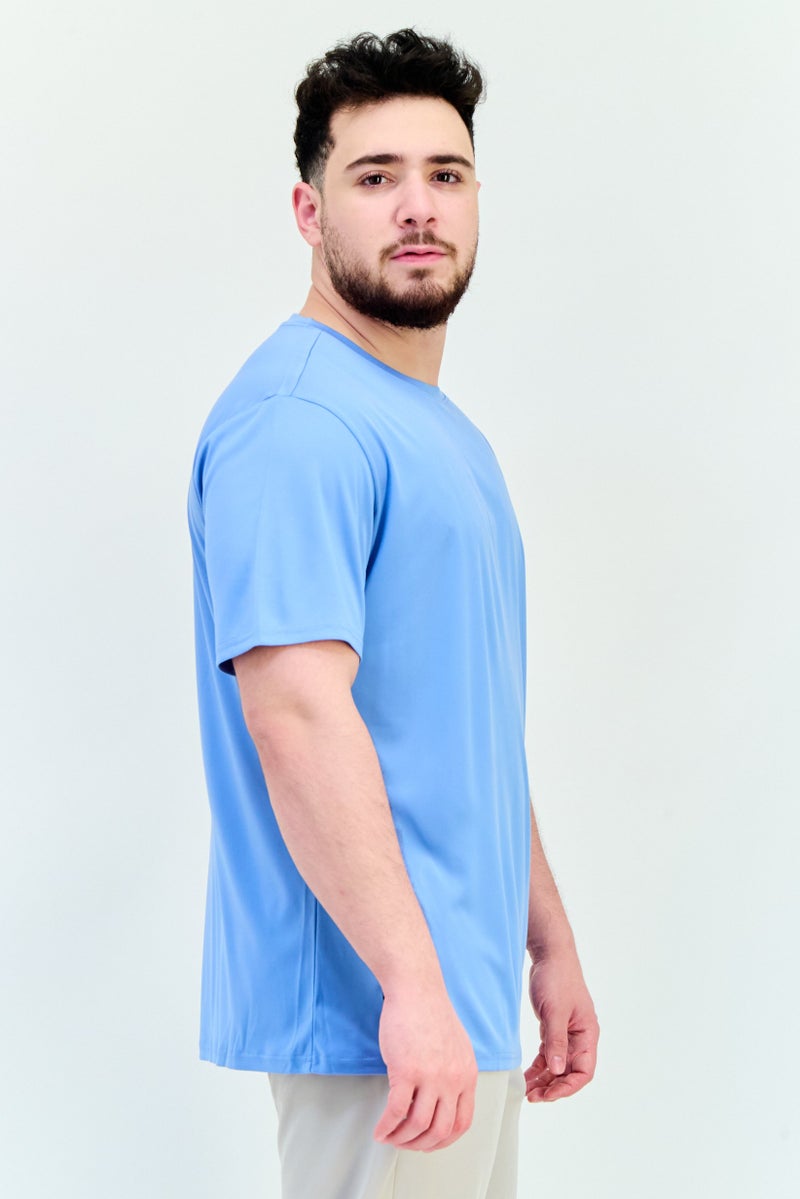 RBX تي شيرت رياضي للرجال بأكمام قصيرة، لون أزرق جذاب - Image 2