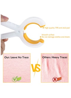 sokany 6PCS Towel Clips for Sun Loungers, Large Beach Towel Clips, Strong Grip Clothes Pegs, Non-slip Towel Pegs for Sun Lounger Washing Line Laundry Pool Chairs Sunbeds (White)  - Image 3