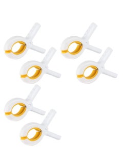 sokany 6PCS Towel Clips for Sun Loungers, Large Beach Towel Clips, Strong Grip Clothes Pegs, Non-slip Towel Pegs for Sun Lounger Washing Line Laundry Pool Chairs Sunbeds (White)  - Image 1