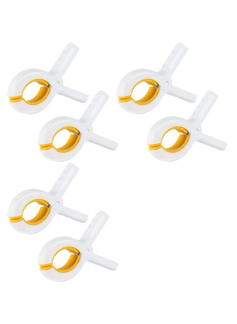 sokany 6PCS Towel Clips for Sun Loungers, Large Beach Towel Clips, Strong Grip Clothes Pegs, Non-slip Towel Pegs for Sun Lounger Washing Line Laundry Pool Chairs Sunbeds (White) - Image 1