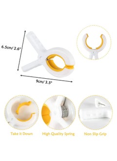 sokany 6PCS Towel Clips for Sun Loungers, Large Beach Towel Clips, Strong Grip Clothes Pegs, Non-slip Towel Pegs for Sun Lounger Washing Line Laundry Pool Chairs Sunbeds (White)  - Image 2