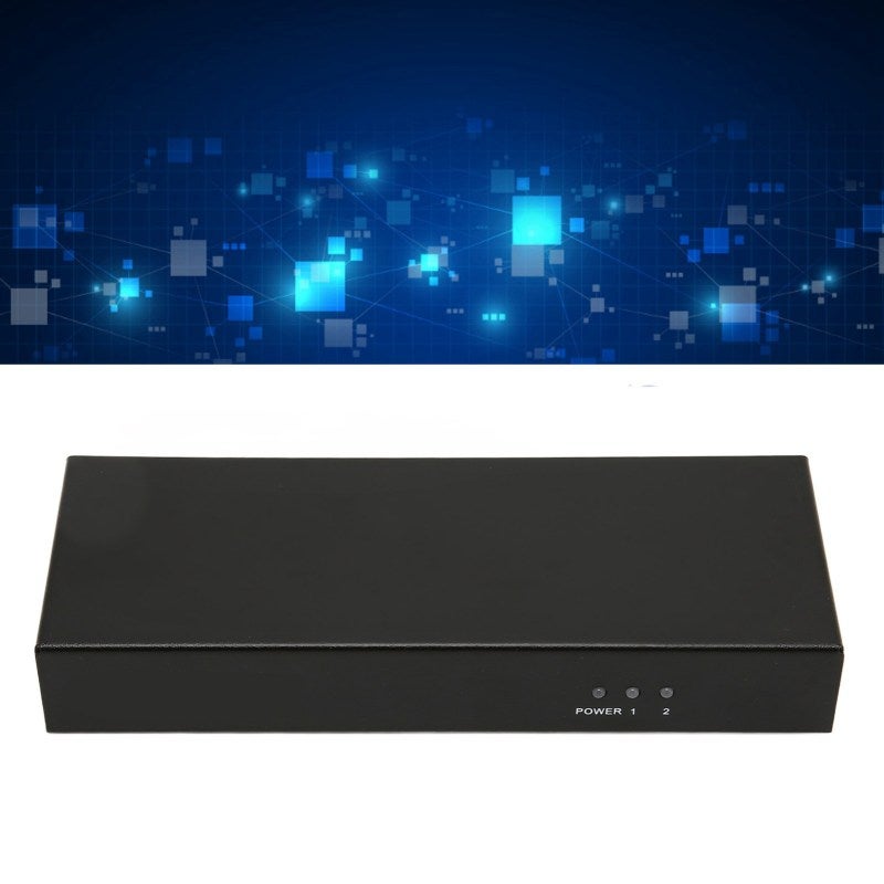DVI Splitter 1 In 2 Out Lossless Signal Video Splitter - 36Bit Color Monitor Duplicator for Public Video System, Computer Teaching, Multimedia Display - Image 3