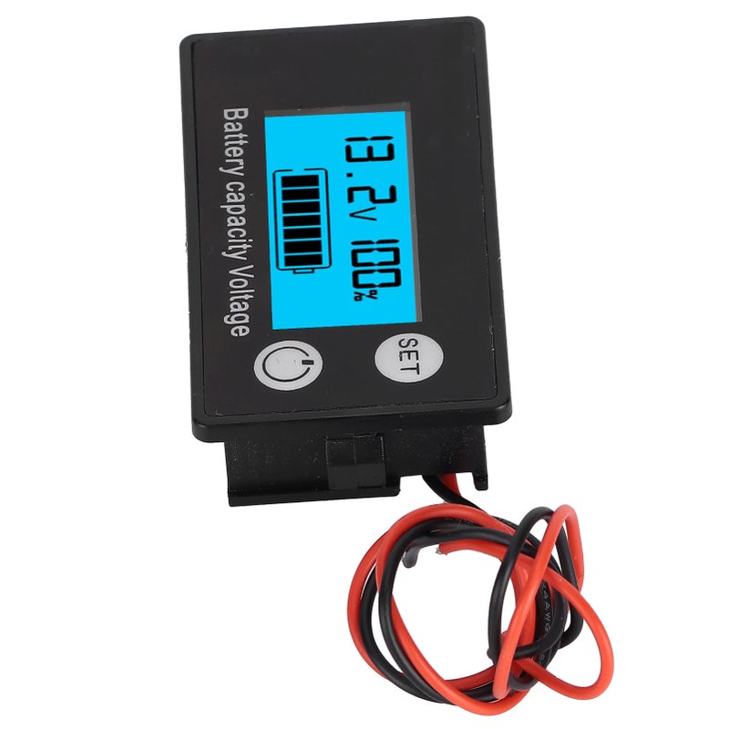 JX‑6133 LCD DC Voltage Meter Waterproof Battery Capacity Tester Voltage Monitor DC8‑100VBlue - Image 3