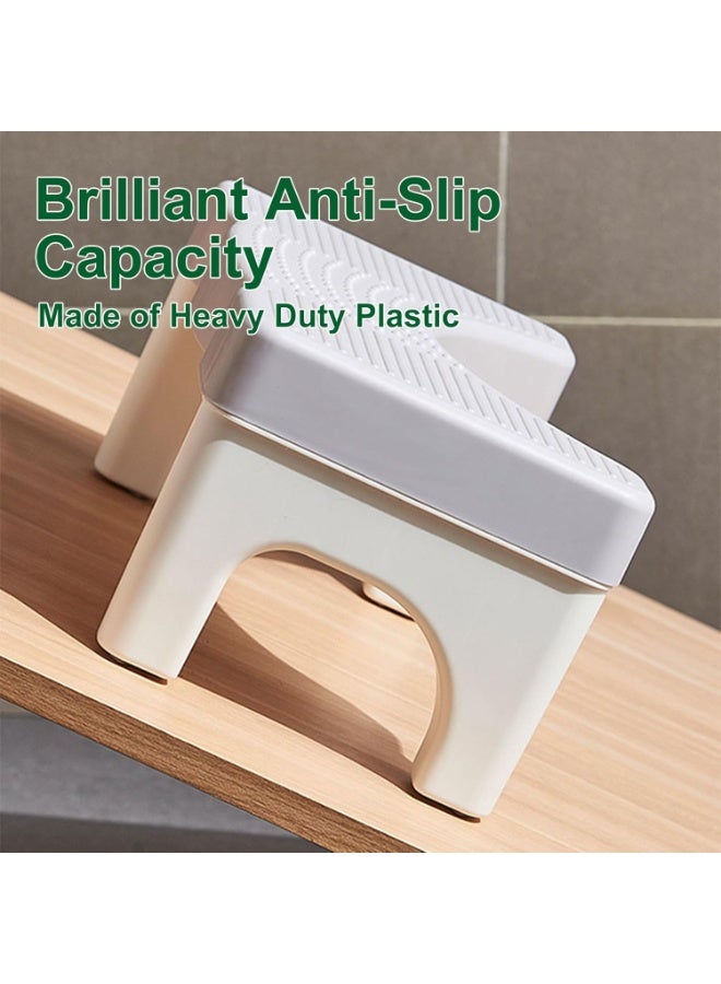 Toilet Squat Stool, 1 Pack Squatting Toilet Stool Portable Plastic Potty Stool Non Slip Toilet Squat Stool for Bathroom, 40 x 21 x 17 cm - Image 4