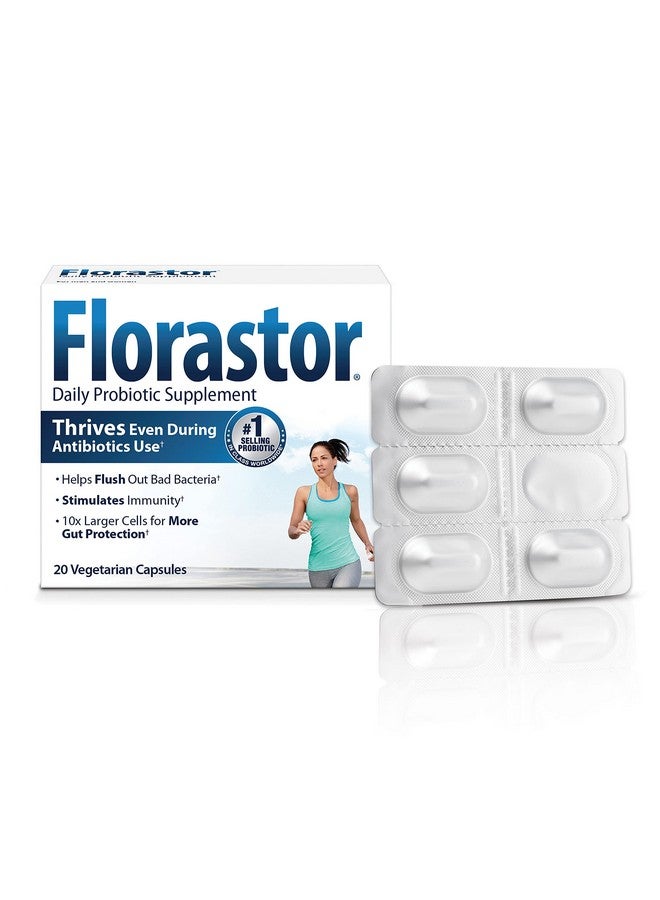 Florastor Probiotics For Digestive & Immune Health 20 Capsules Probiotics For Women & Men Dual Action Helps Flush Out Bad Bacteria & Boosts The Good With Our Unique Strain Saccharomyces Boulardii - Image 2