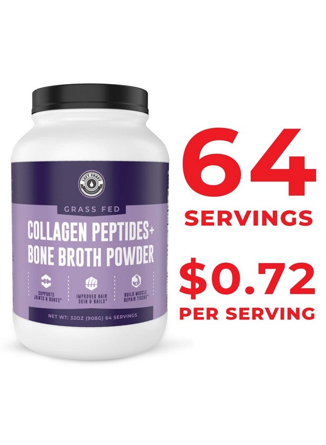 Left Coast Performance Collagen Bone Broth Powder 2lb, Bone Broth with Grass Fed Collagen Peptides. Unflavoured, Grass Fed, Hydrolyzed Beef, Zero Carb, Dairy Free Protein Powder. 64 Servings - Image 3