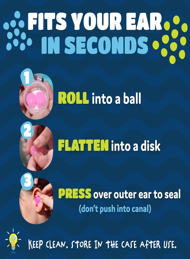 Putty Buddies Earvolution Putty Buddies Earplugs for Swimming and Bathing - Doctor-Invented, Made in USA, Moldable Premium Silicone Plugs Help Prevent Swimmer's Ear, 10 Pair Pack - Purple/Teal/Magenta - Image 5
