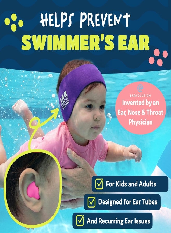 Putty Buddies Earvolution Putty Buddies Earplugs for Swimming and Bathing - Doctor-Invented, Made in USA, Moldable Premium Silicone Plugs Help Prevent Swimmer's Ear, 10 Pair Pack - Purple/Teal/Magenta - Image 2