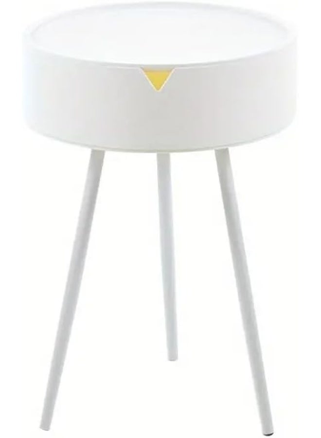 طاولة جانبية SUPAAR - تصميم أنيق موفر للمساحة مع تخزين، تجميع سهل، طاولة سرير بلاستيكية خفيفة الوزن - Image 4