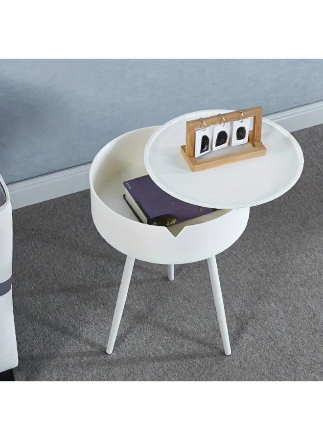 طاولة جانبية SUPAAR - تصميم أنيق موفر للمساحة مع تخزين، تجميع سهل، طاولة سرير بلاستيكية خفيفة الوزن - Image 3