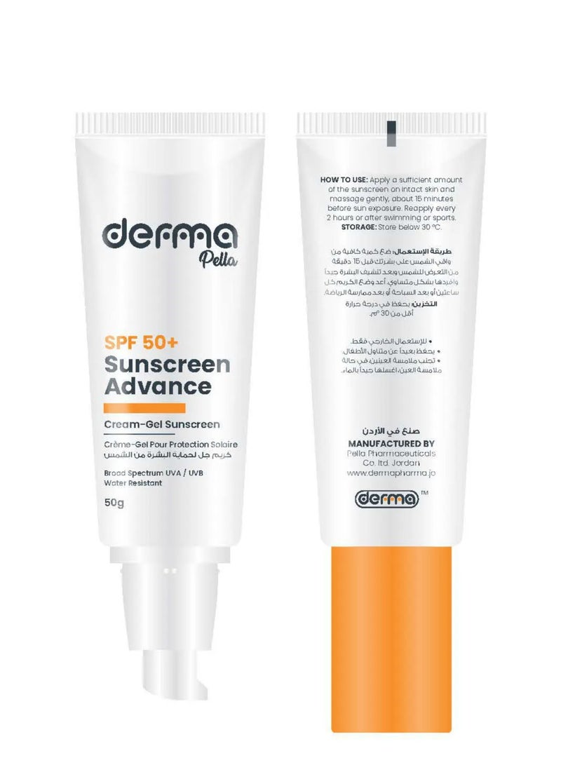 Derma Pella SPF 50+ Advance Face Sunscreen Cream-Gel 50g