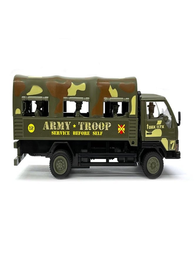 Centy Army Troop Carrier Pull Back Toy Truck for 3Y+ Multi Colour - Image 4