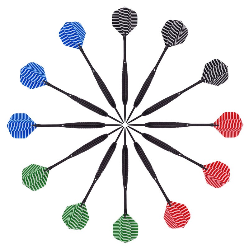 Wolftop 12 Pack Steel Tip Darts 23 Grams, Professional Darts Metal Tip Set with Aluminum Shafts, Standard Flights, Rubber O'Rings and Extra Dart Sharpener - Image 2