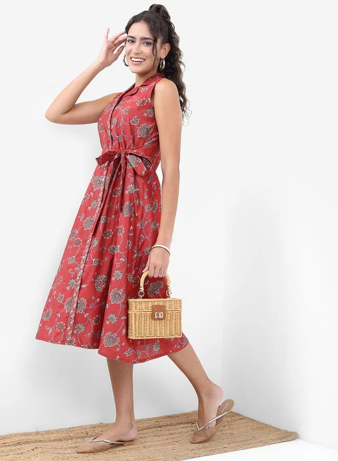 Vishudh Floral Midi Dress