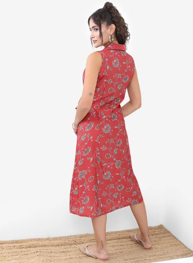 Vishudh Floral Midi Dress