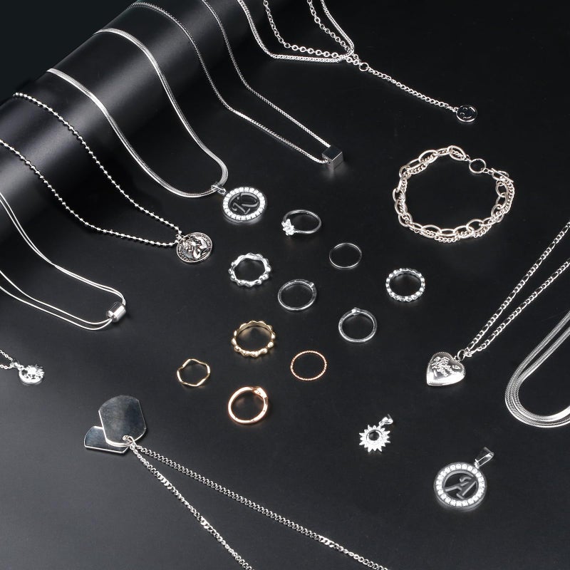 Ecoofor Necklace Chains for Jewelry Making, 82 Feet 10 Rolls Stainless Steel Jewelry Chains for Men Women DIY Necklace Bracelet Jewelry with Jump Rings/Lobster Clasps/Connectors - Image 5