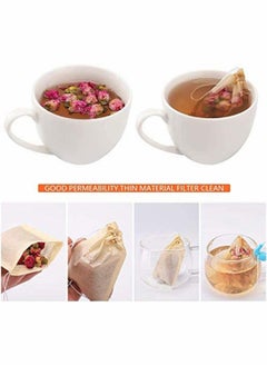 Excefore 100 Pack Disposable Tea Filter Bags with Drawstring for Loose Leaf Tea Coffee, Simple Fast Natural Empty Bag, 3.2 x 4.0inch  - Image 4