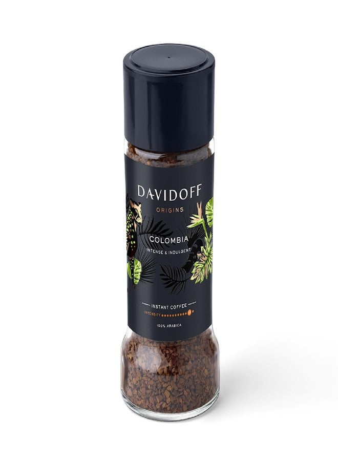 Davidoff Origins Colombia Flavour Instant Coffee, 11/12 Intensity - 100% Arabica - 3.53 Oz 90g, Granule, Glass Bottle - Image 1