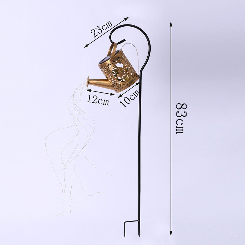 Solar Decorative Garden Ground Stake Light Iron Watering Can Lantern for Outdoor Landscape and Patio Ornament - Image 5