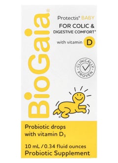 BioGaia Protectis Baby Probiotic Drops with Vitamin D3 0.34 fl oz (10 ml) 