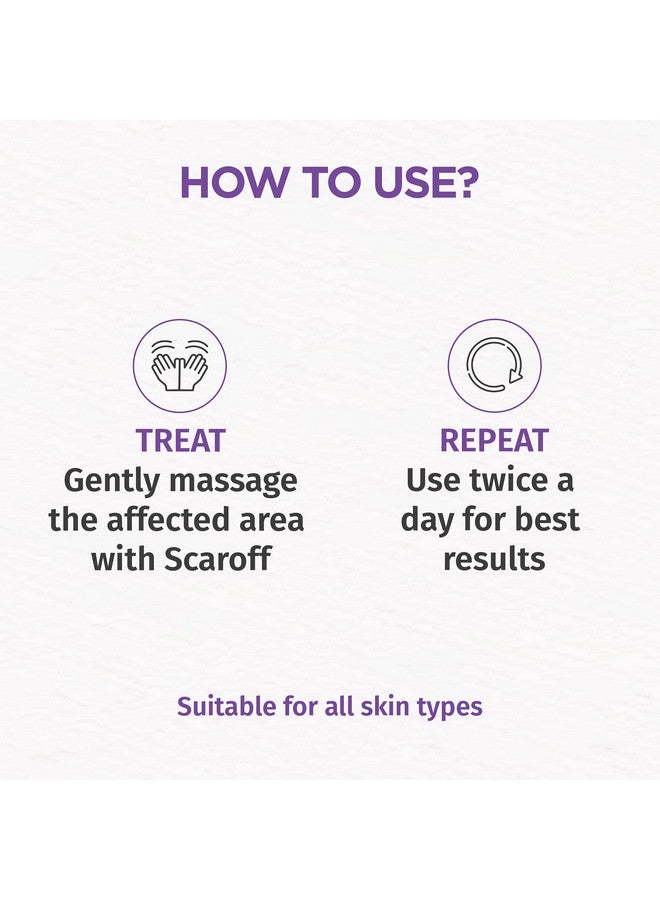 TruHabit Scaroff Herbal Scar Removal Cream For Pimple Marks, Dark Spots, Blemishes & Stretch Marks With 3% Onion, Paraben & Edta Free, German Science Meets Ayurveda - 15G - Image 4