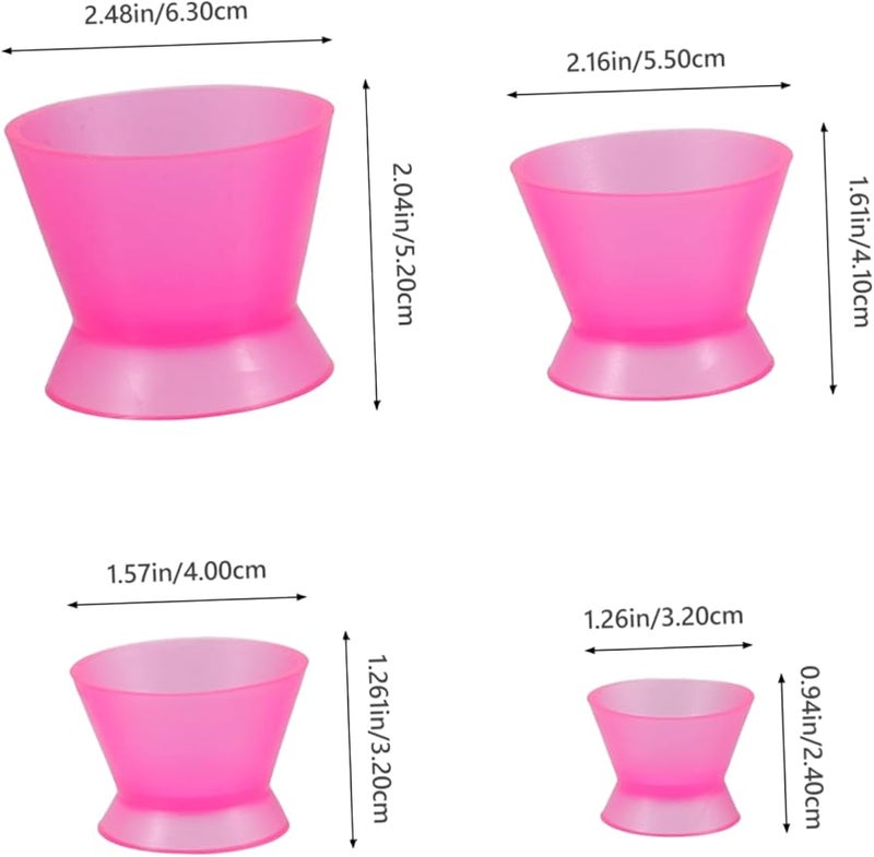 4 Pack Reusable Dental Silicone Mixing Cups Small Self Coagulation Oral Lab Tools - Image 3